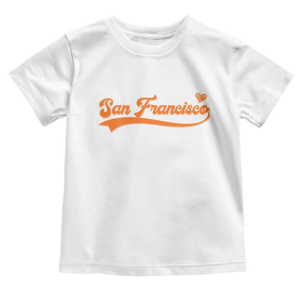 San Francisco Toddler T Shirt SF Varsity California Script Vintage Sports Jersey Style TS10 White Print Your Wear