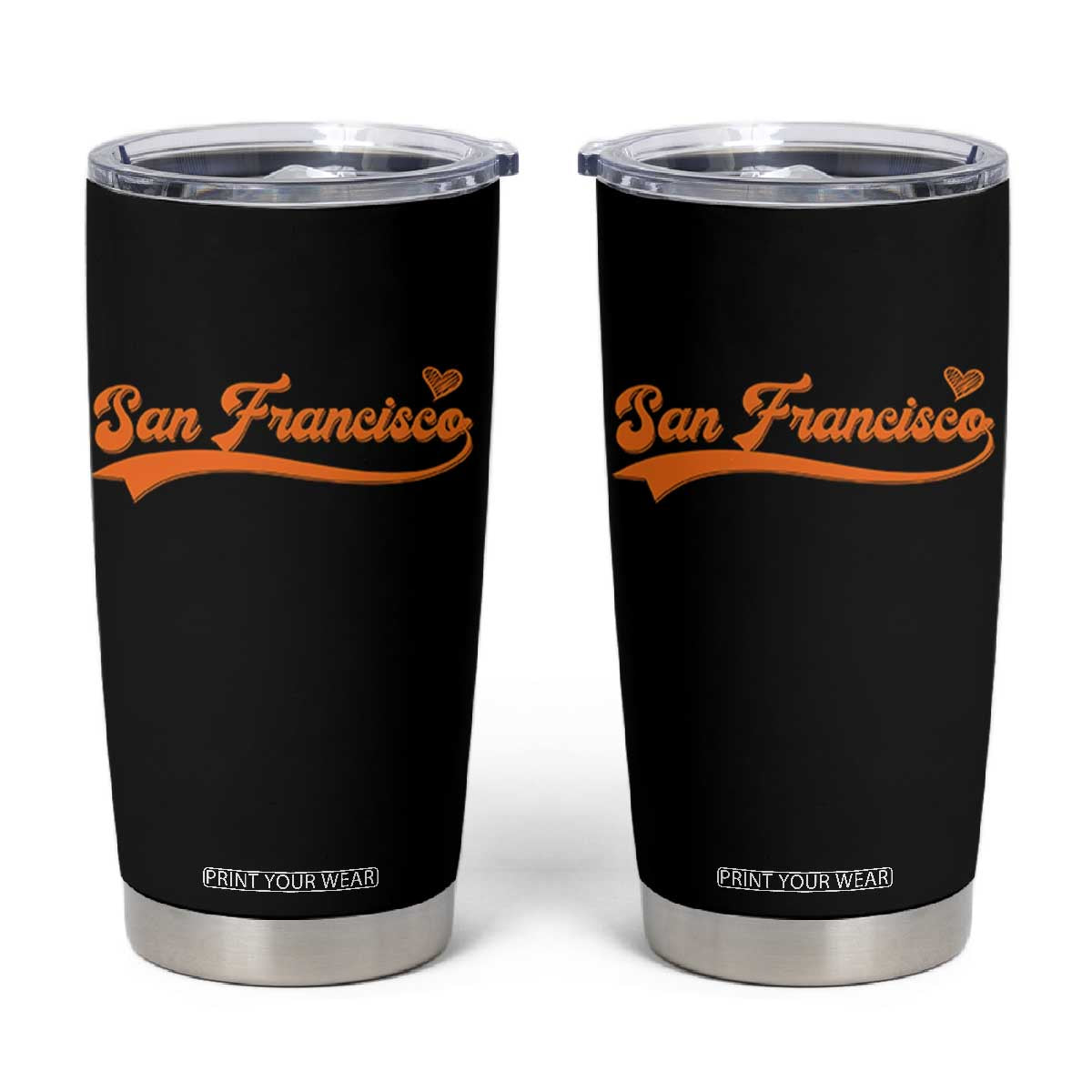 San Francisco Tumbler Cup SF Varsity California Script Vintage Sports Jersey Style TS10 Black Print Your Wear