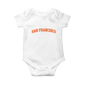San Francisco Baby Onesie California SF Varsity Vintage Sports Jersey Style TS10 White Print Your Wear