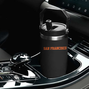 San Francisco Flip Straw Tumbler California SF Varsity Vintage Sports Jersey Style TS10 Print Your Wear