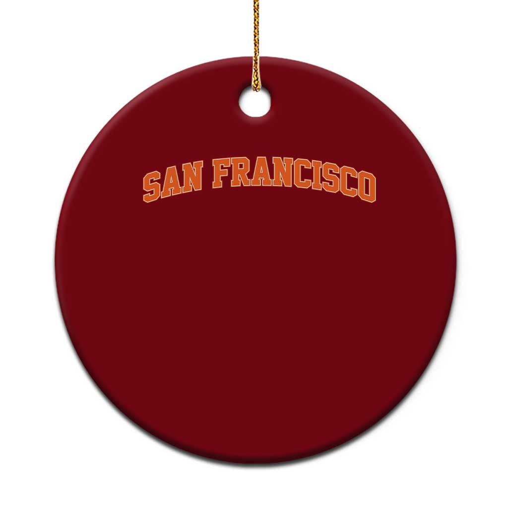 San Francisco Ceramic Ornament California SF Varsity Vintage Sports Jersey Style TS10 1pc Red Print Your Wear