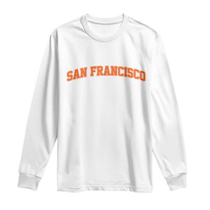 San Francisco Long Sleeve Shirt California SF Varsity Vintage Sports Jersey Style TS10 White Print Your Wear