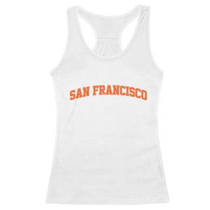 San Francisco Racerback Tank Top California SF Varsity Vintage Sports Jersey Style TS10 White Print Your Wear