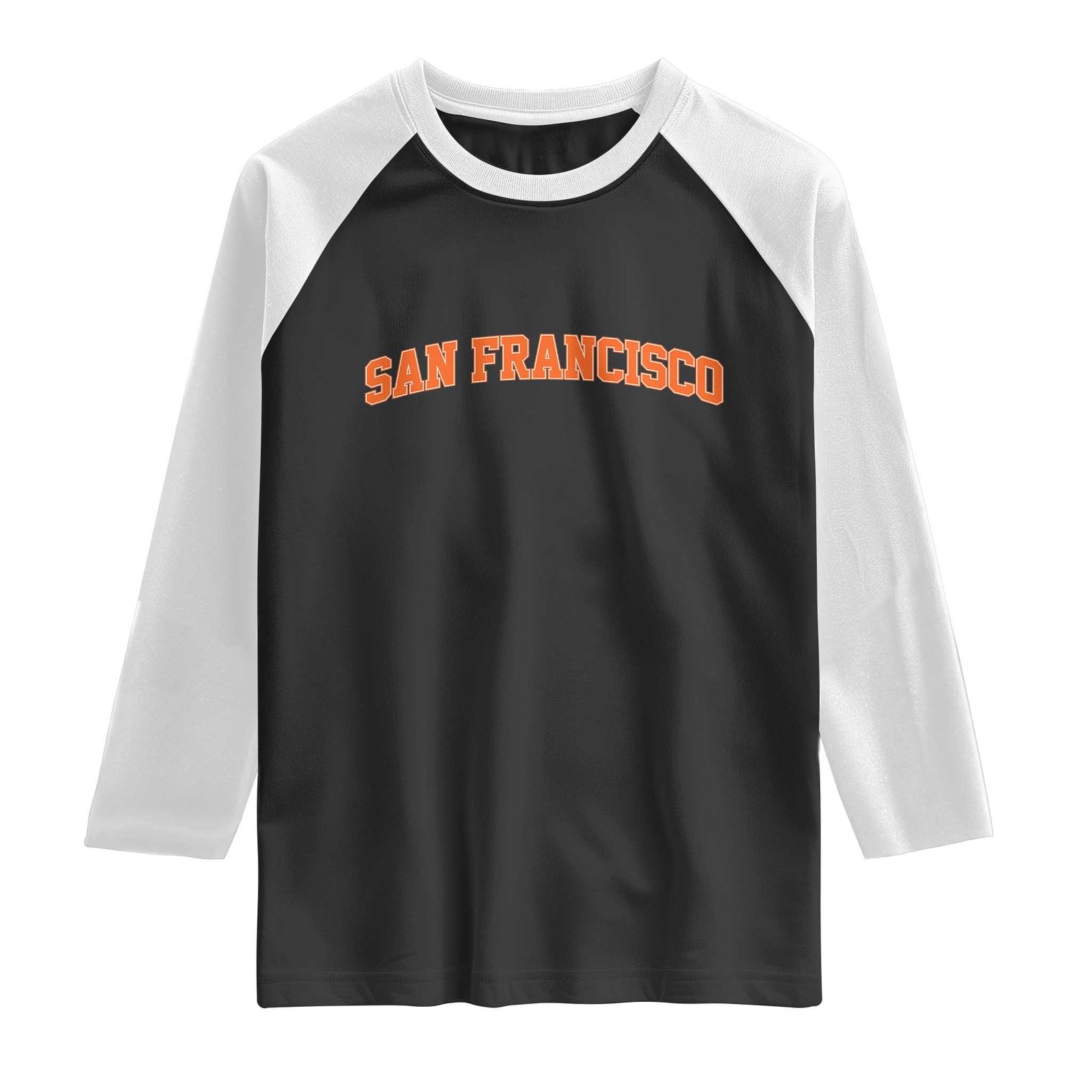 San Francisco Raglan Shirt California SF Varsity Vintage Sports Jersey Style TS10 Black White Print Your Wear