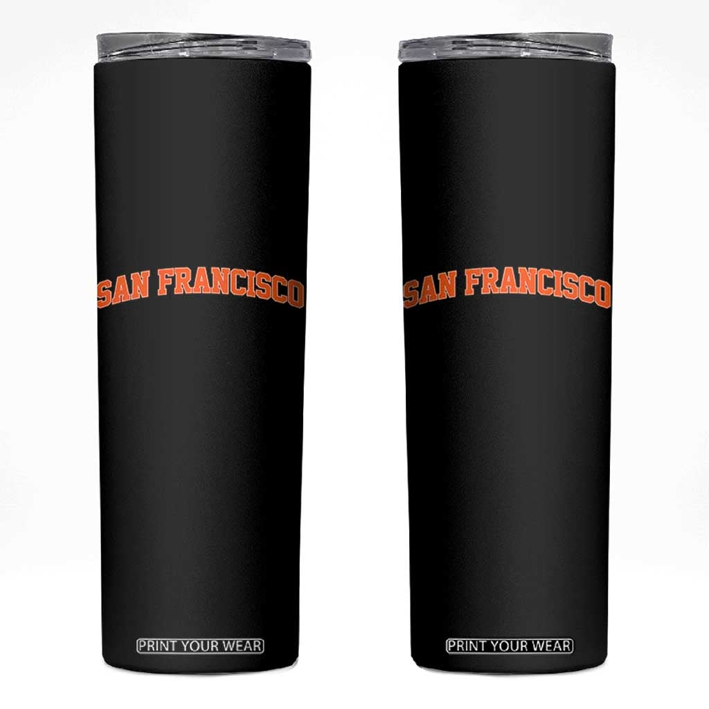 San Francisco Skinny Tumbler California SF Varsity Vintage Sports Jersey Style TS10 Black Print Your Wear