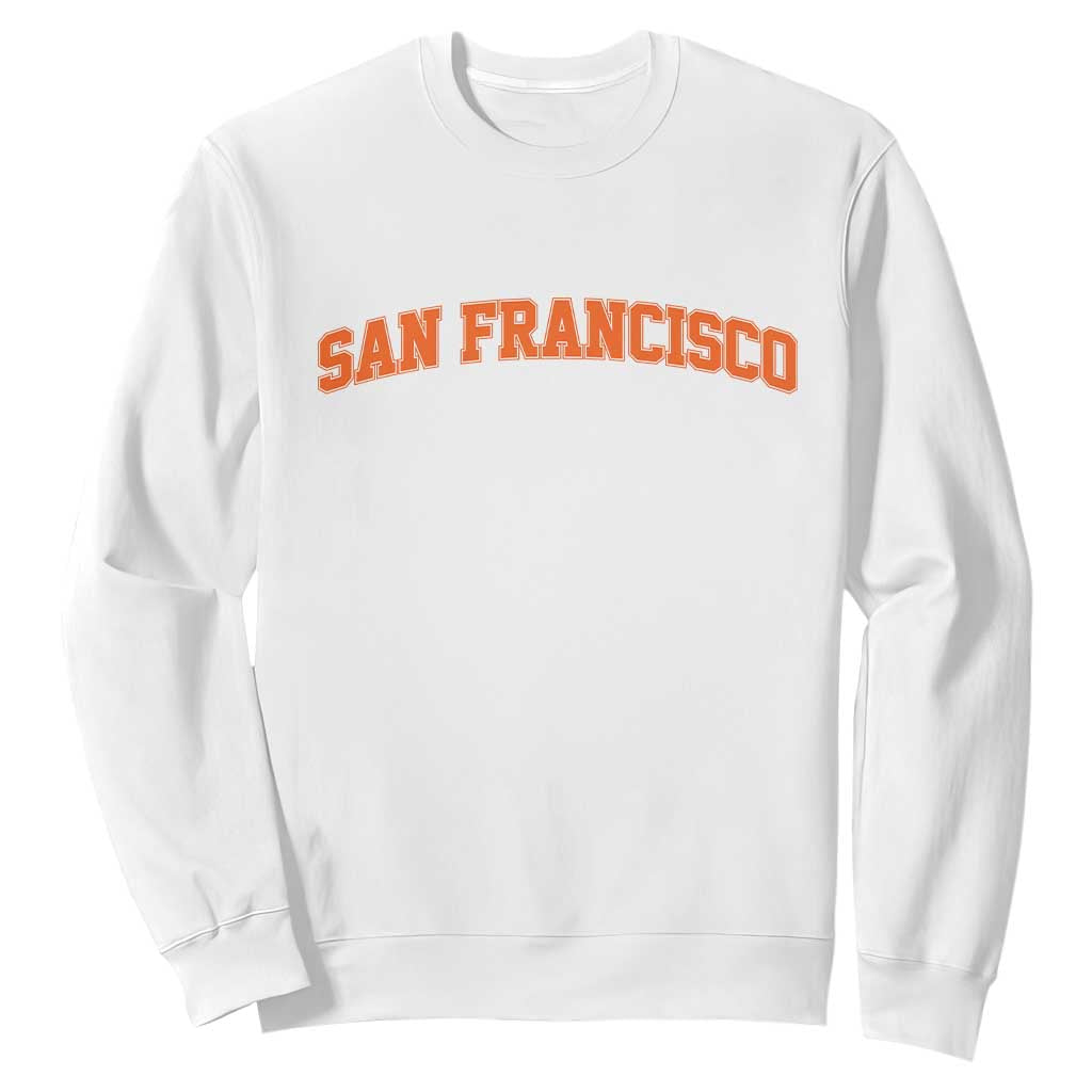 San Francisco Sweatshirt California SF Varsity Vintage Sports Jersey Style TS10 White Print Your Wear