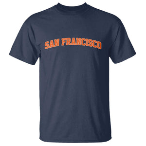 San Francisco T Shirt California SF Varsity Vintage Sports Jersey Style TS10 Navy Print Your Wear