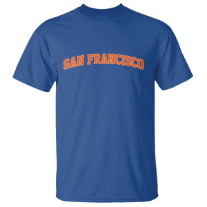 San Francisco T Shirt California SF Varsity Vintage Sports Jersey Style TS10 Royal Blue Print Your Wear
