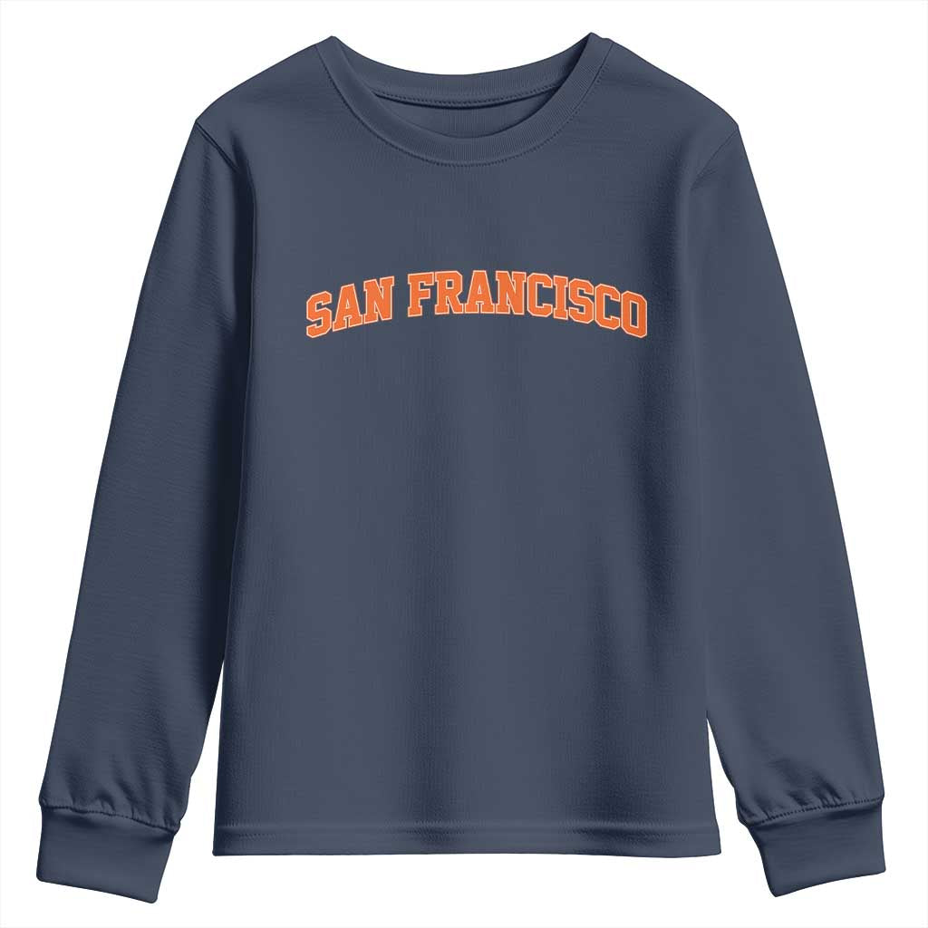 San Francisco Youth Sweatshirt California SF Varsity Vintage Sports Jersey Style TS10 Navy Print Your Wear