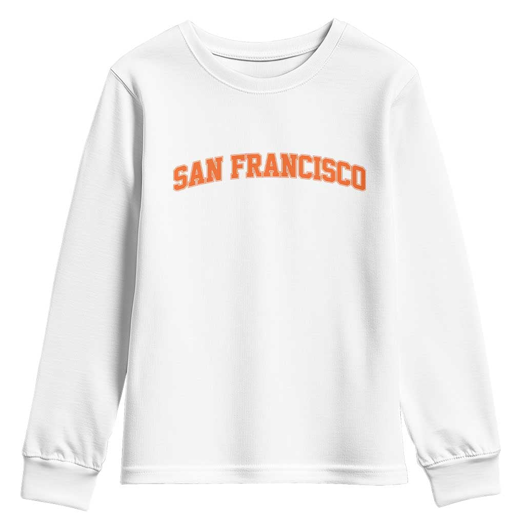 San Francisco Youth Sweatshirt California SF Varsity Vintage Sports Jersey Style TS10 White Print Your Wear
