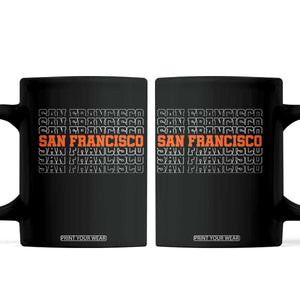 Vintage San Francisco Coffee Mug California SF Retro Sports Style TS10 Black Print Your Wear