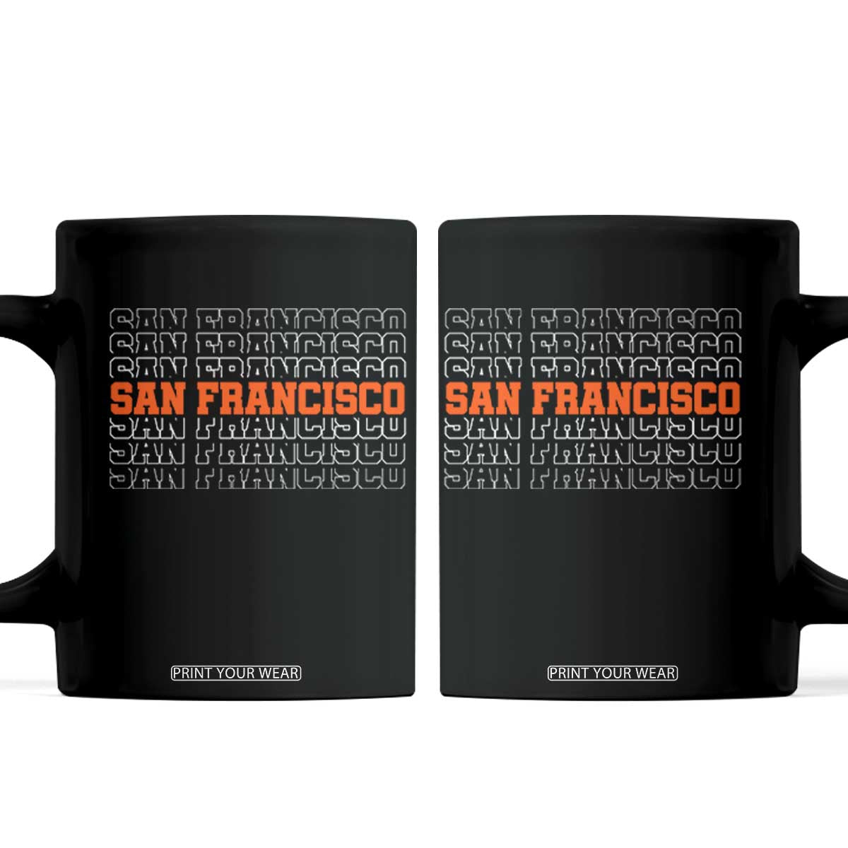 Vintage San Francisco Coffee Mug California SF Retro Sports Style TS10 Black Print Your Wear