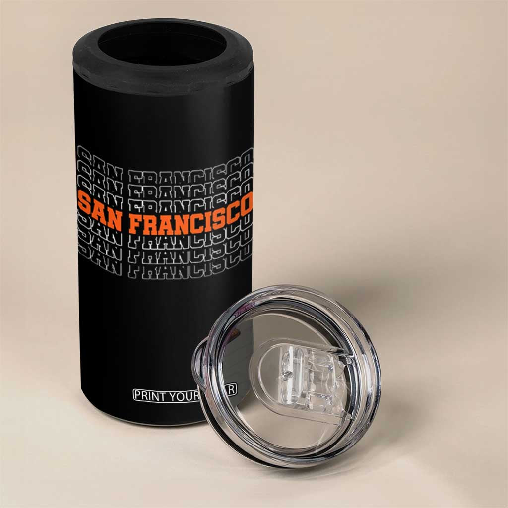 Vintage San Francisco 4 in 1 Can Cooler Tumbler California SF Retro Sports Style TS10 Print Your Wear