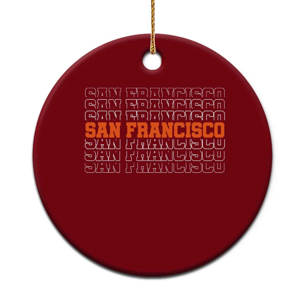 Vintage San Francisco Ceramic Ornament California SF Retro Sports Style TS10 1pc Red Print Your Wear