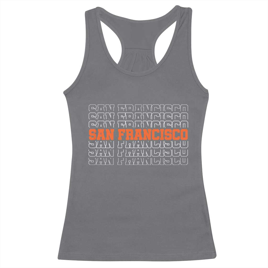 Vintage San Francisco Racerback Tank Top California SF Retro Sports Style TS10 Charcoal Print Your Wear
