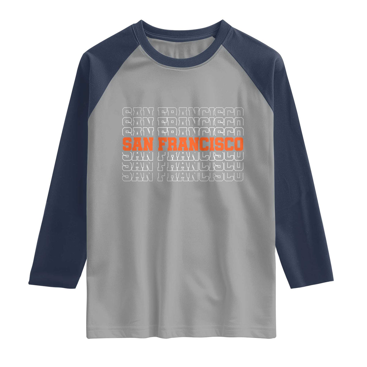 Vintage San Francisco Raglan Shirt California SF Retro Sports Style TS10 Sport Gray Navy Print Your Wear