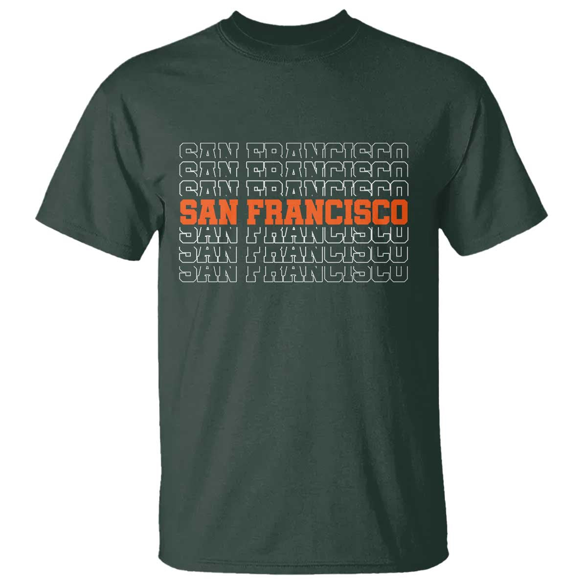 Vintage San Francisco T Shirt California SF Retro Sports Style TS10 Dark Forest Green Print Your Wear