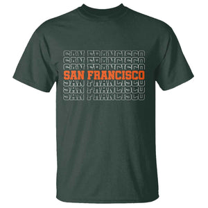 Vintage San Francisco T Shirt California SF Retro Sports Style TS10 Dark Forest Green Print Your Wear
