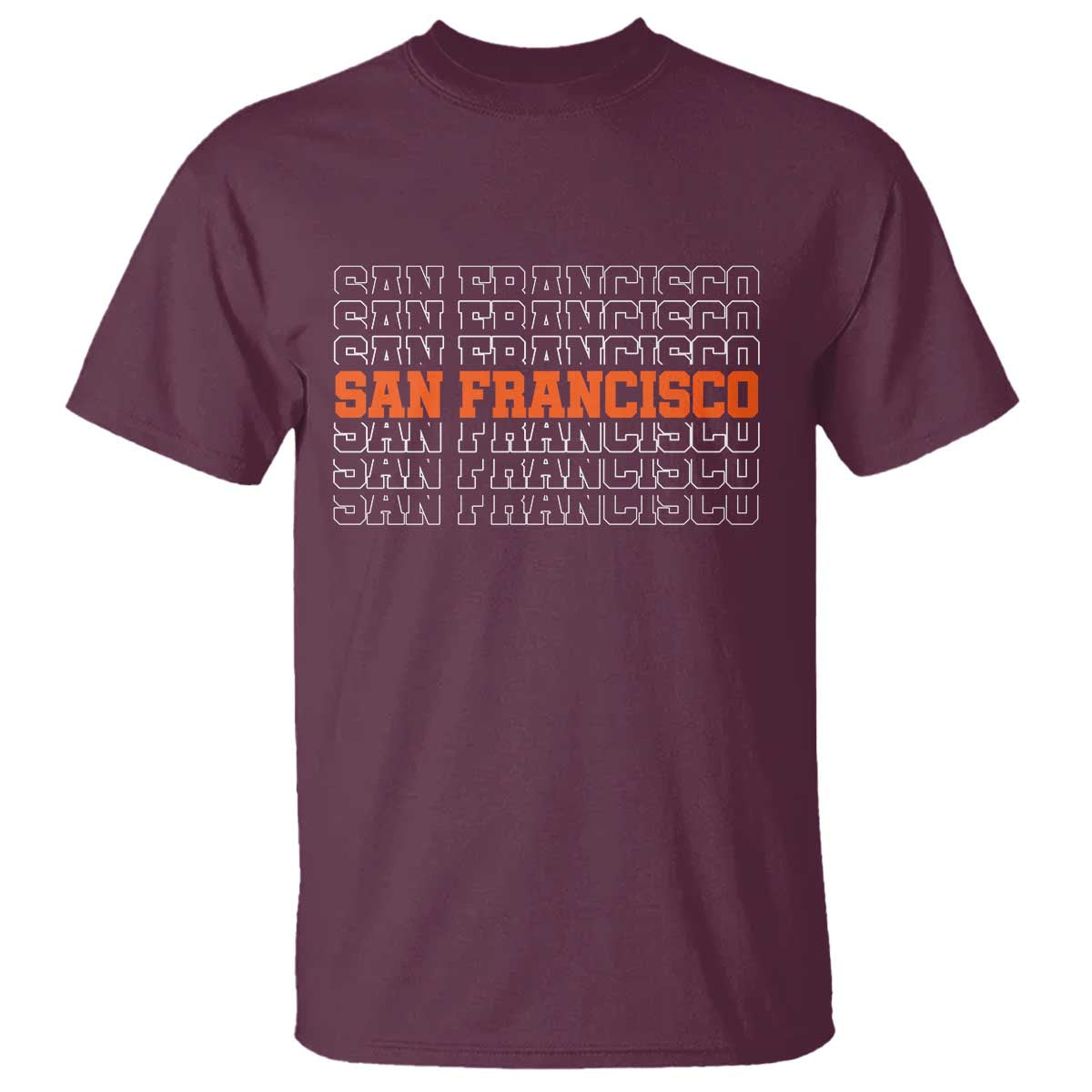 Vintage San Francisco T Shirt California SF Retro Sports Style TS10 Maroon Print Your Wear