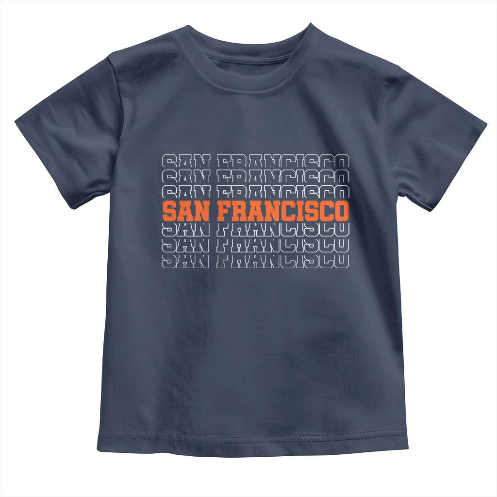 Vintage San Francisco Toddler T Shirt California SF Retro Sports Style TS10 Navy Print Your Wear
