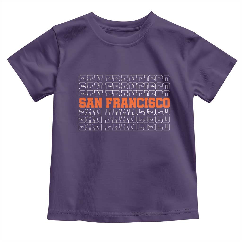 Vintage San Francisco Toddler T Shirt California SF Retro Sports Style TS10 Purple Print Your Wear