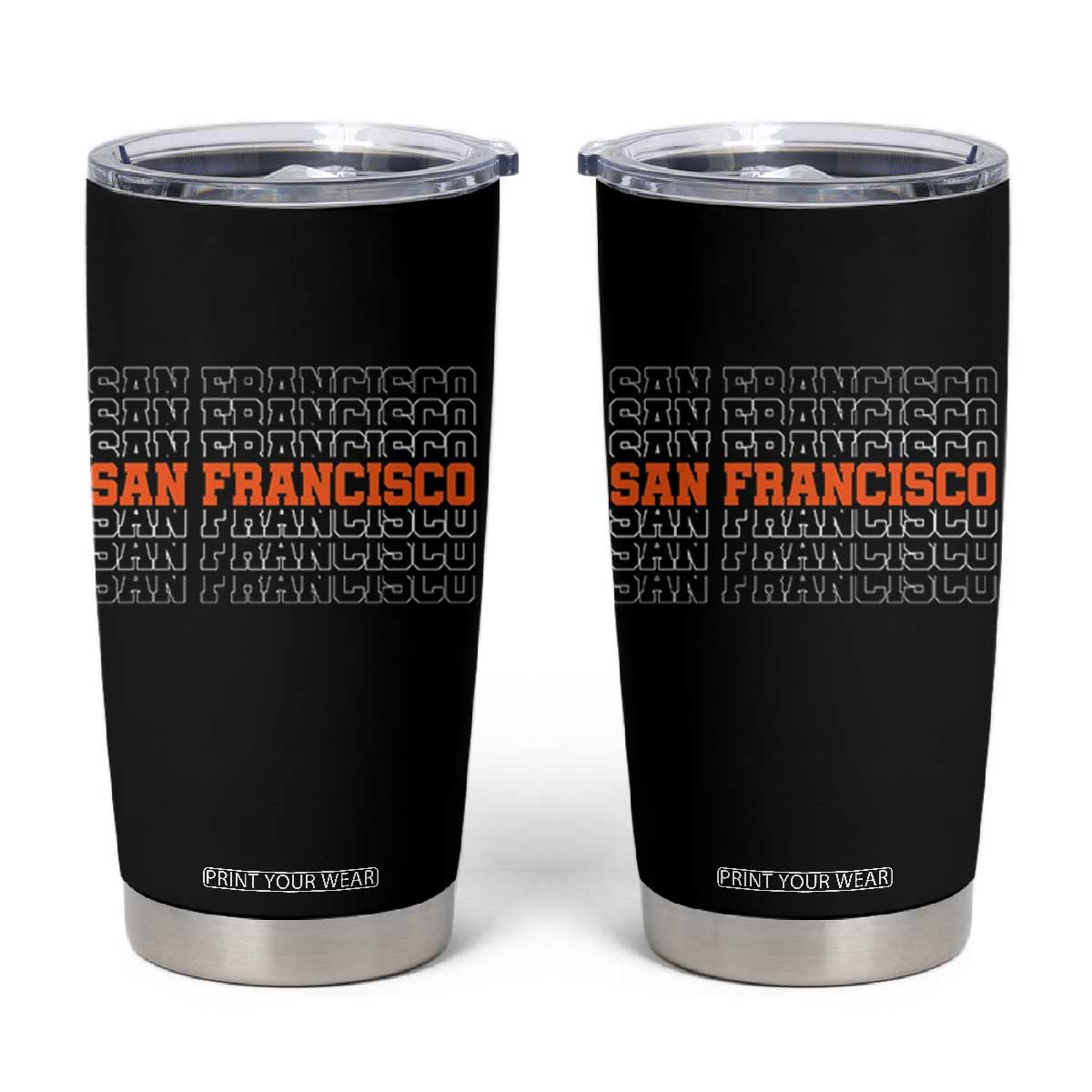 Vintage San Francisco Tumbler Cup California SF Retro Sports Style TS10 Black Print Your Wear