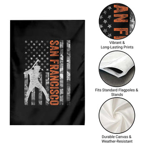 San Francisco Garden Flag SF Baseball Player American Flag USA Camo Patriotic TS10 Print Your Wear