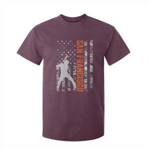 San Francisco T Shirt For Kid SF Baseball Player American Flag USA Camo Patriotic TS10 Maroon Print Your Wear