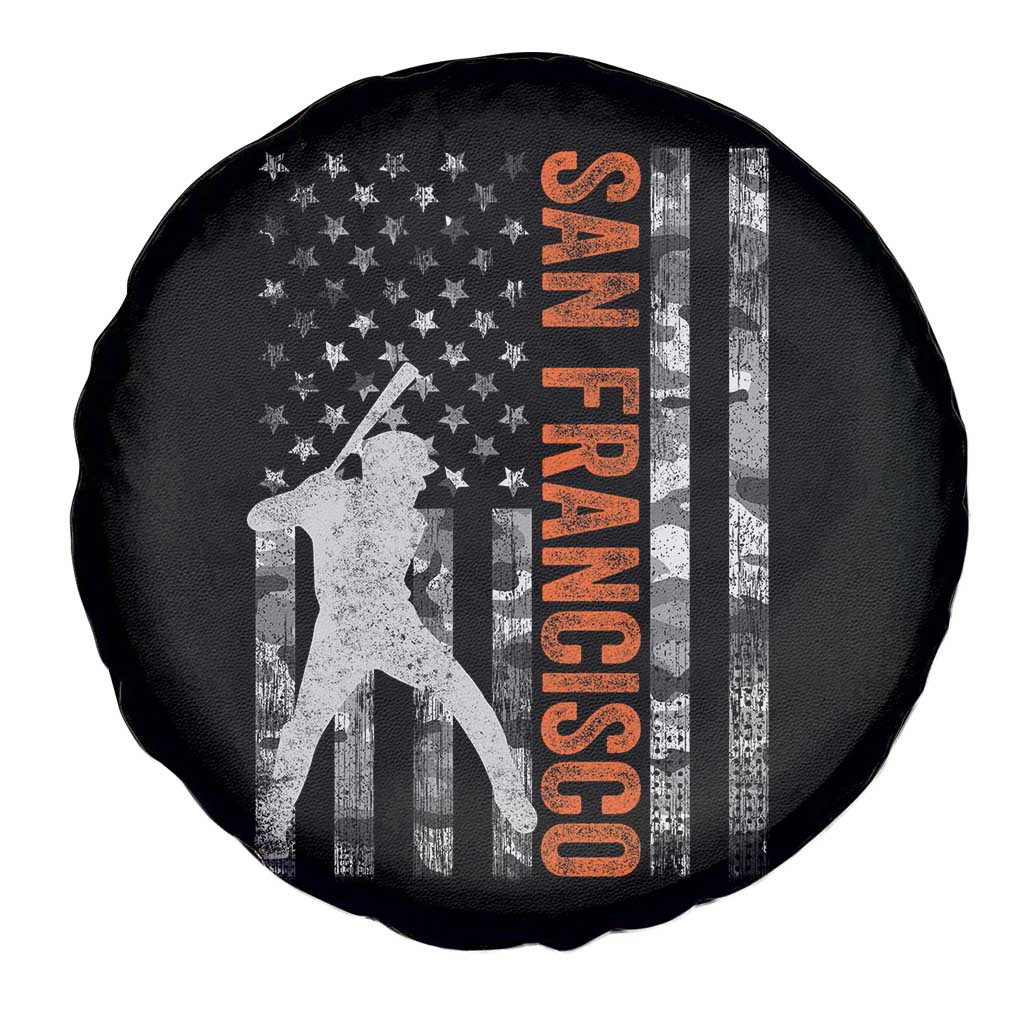 San Francisco Spare Tire Cover SF Baseball Player American Flag USA Camo Patriotic TS10 Print Your Wear