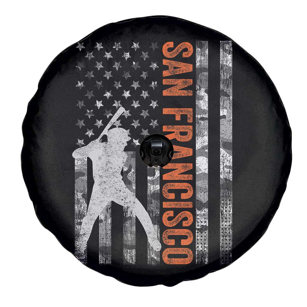 San Francisco Spare Tire Cover SF Baseball Player American Flag USA Camo Patriotic TS10 Print Your Wear