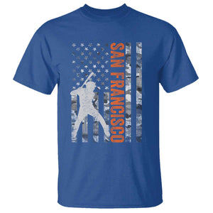 San Francisco T Shirt SF Baseball Player American Flag USA Camo Patriotic TS10 Royal Blue Print Your Wear