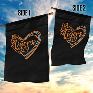 Vintage Tiger Garden Flag Sports Fan Team Spirit Mascot Cute Leopard Heart TS10 Print Your Wear