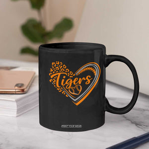 Vintage Tiger Coffee Mug Sports Fan Team Spirit Mascot Cute Leopard Heart TS10 Print Your Wear