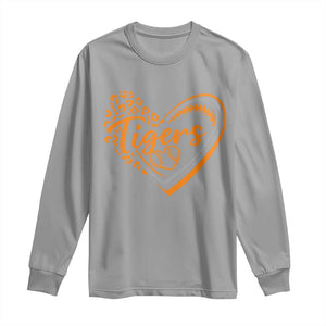 Vintage Tiger Long Sleeve Shirt Sports Fan Team Spirit Mascot Cute Leopard Heart TS10 Sport Gray Print Your Wear