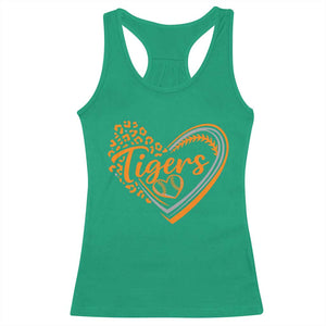 Vintage Tiger Racerback Tank Top Sports Fan Team Spirit Mascot Cute Leopard Heart TS10 Irish Green Print Your Wear