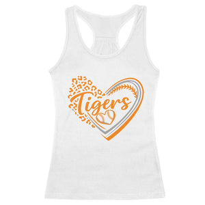 Vintage Tiger Racerback Tank Top Sports Fan Team Spirit Mascot Cute Leopard Heart TS10 White Print Your Wear