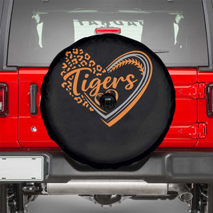 Vintage Tiger Spare Tire Cover Sports Fan Team Spirit Mascot Cute Leopard Heart TS10 Black Print Your Wear