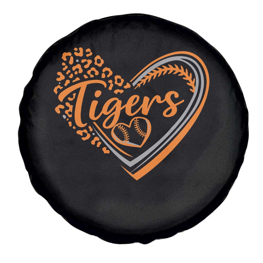 Vintage Tiger Spare Tire Cover Sports Fan Team Spirit Mascot Cute Leopard Heart TS10 Print Your Wear