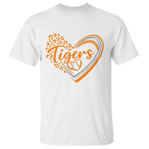 Vintage Tiger T Shirt Sports Fan Team Spirit Mascot Cute Leopard Heart TS10 White Print Your Wear
