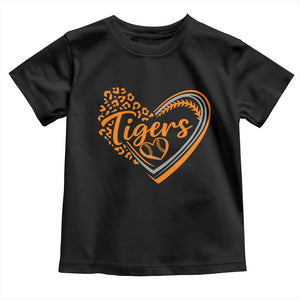 Vintage Tiger Toddler T Shirt Sports Fan Team Spirit Mascot Cute Leopard Heart TS10 Black Print Your Wear