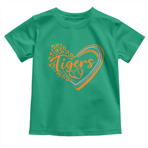 Vintage Tiger Toddler T Shirt Sports Fan Team Spirit Mascot Cute Leopard Heart TS10 Irish Green Print Your Wear