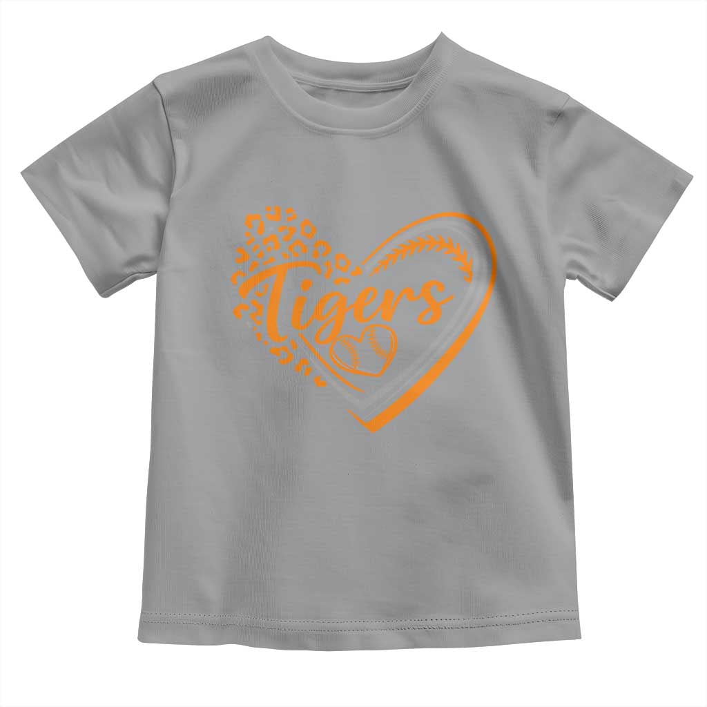 Vintage Tiger Toddler T Shirt Sports Fan Team Spirit Mascot Cute Leopard Heart TS10 Sport Gray Print Your Wear