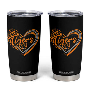 Vintage Tiger Tumbler Cup Sports Fan Team Spirit Mascot Cute Leopard Heart TS10 Black Print Your Wear