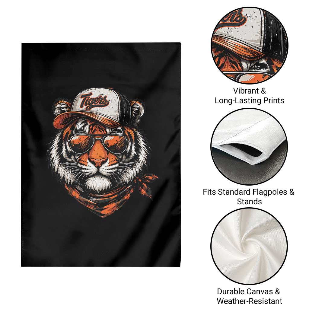 Tiger Mascot Garden Flag Vintage Sports Name TS10 Print Your Wear