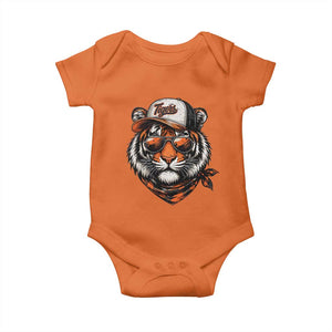 Tiger Mascot Baby Onesie Vintage Sports Name TS10 Orange Print Your Wear