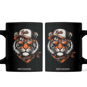 Tiger Mascot Coffee Mug Vintage Sports Name TS10 Black Print Your Wear