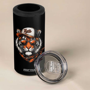 Tiger Mascot 4 in 1 Can Cooler Tumbler Vintage Sports Name TS10 Print Your Wear