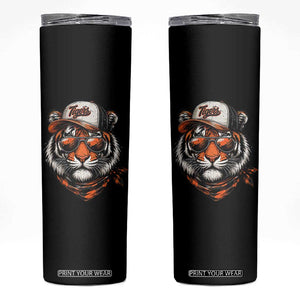 Tiger Mascot Skinny Tumbler Vintage Sports Name TS10 Black Print Your Wear