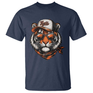 Tiger Mascot T Shirt Vintage Sports Name TS10 Navy Print Your Wear