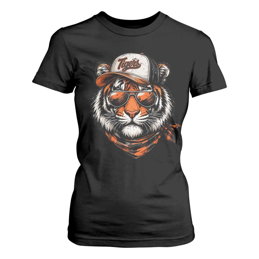 Tiger Mascot T Shirt For Women Vintage Sports Name TS10 Black Print Your Wear